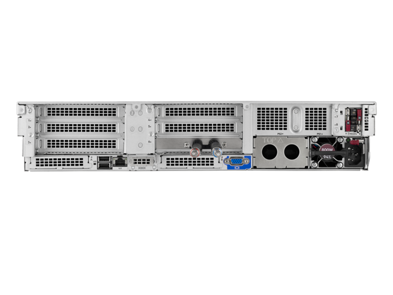 HPE ProLiant Compute DL380 Gen12 — HPE part number P90822-005, hpe proliant compute dl380 gen12 6517p 1p server (p90822-005), rear i/o view