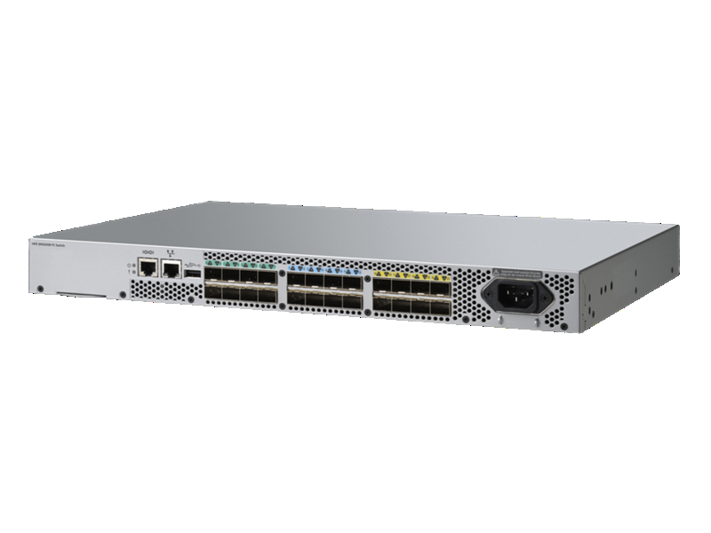 HPE Storage Fibre Channel Switch B-series SN3600B Gen6 32Gb 1U SAN switch, front view