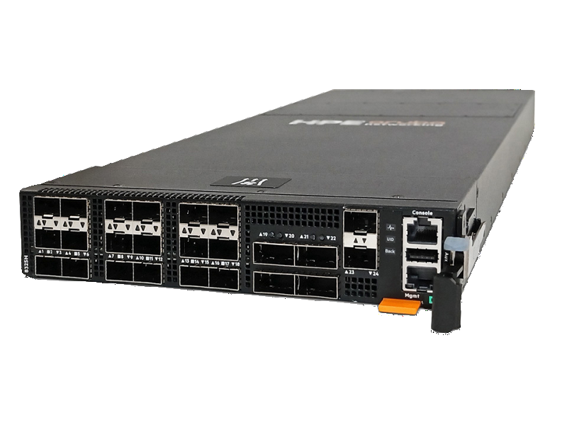 HPE Storage Ethernet Switch H-series SN8325H half-width storage switch, front view