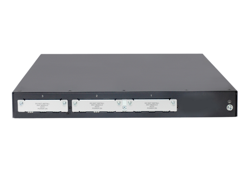 HPE Networking Comware MSR2000 series router, front view