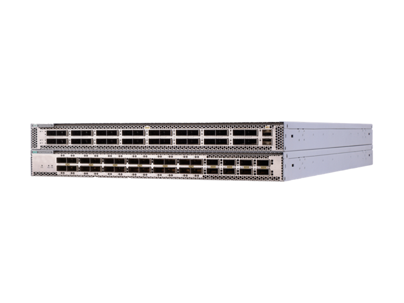 HPE Networking Comware 5960 series data center switches, front view