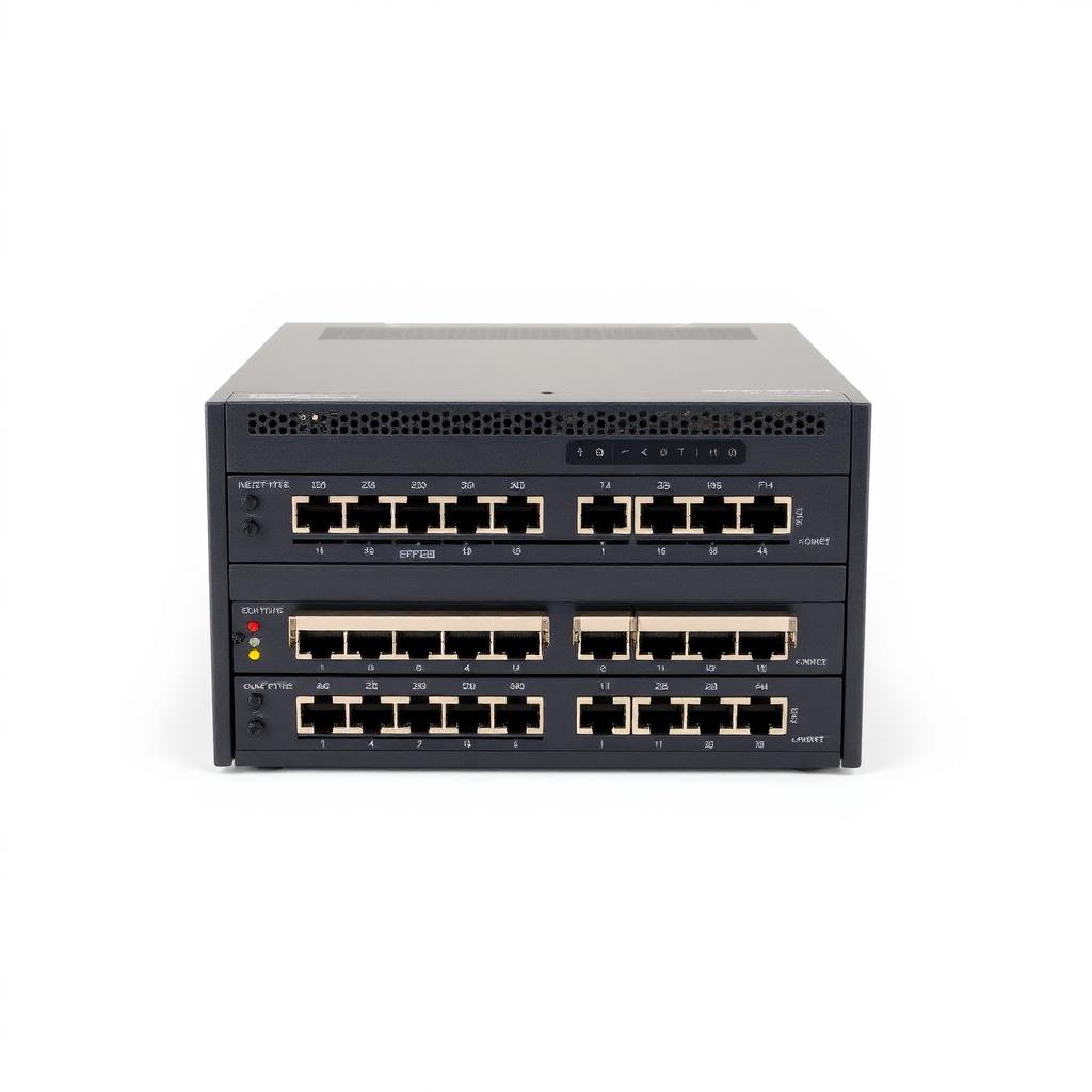 Rack-mount data center switch, front view